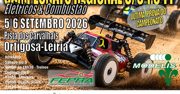 2ª Prova Campeonato Regional Centro/Sul 1/8 TT 2026 (A e B) - Elétricos & Combustão